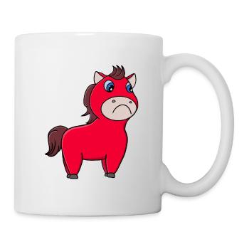 Heulendes Pferd - Tasse - Weiß - Rechts