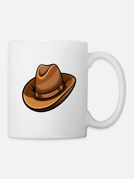 Cowboyhut - Tasse - Weiß