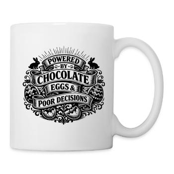 Powered by Chocolate Eggs & Poor Decisions - Mug - white - Right