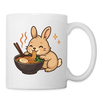 Hase mit Nudeln Ramen kawaii Hase - Tasse - Weiß - Rechts
