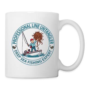 Deep Sea Fishing Expert Logo - Mug - white - Right