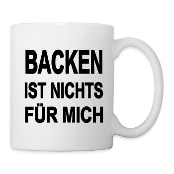Backen - Tasse - Weiß - Rechts