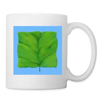 La Feuille carrée - Mug blanc - blanc - Droite