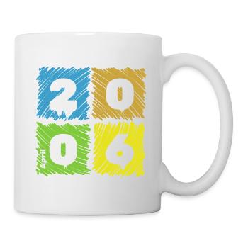 20. Écussons Geburtstag Farbige depuis 04/2006 - Mug blanc - blanc - Droite
