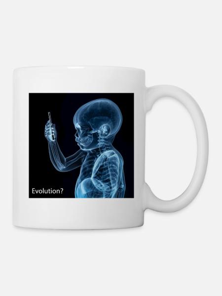 Évolution du smartphone - Mug blanc - blanc