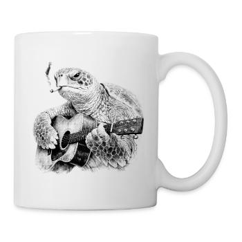 Turtle Blues Gitarrist - Tasse - Weiß - Rechts