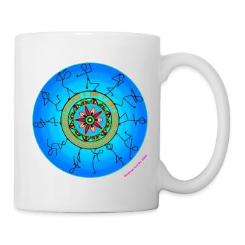 Release the Vibe - Handgezeichnetes Mandala Art - Tasse - Weiß - Rechts
