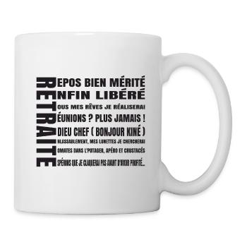 RETREAT (black text) - Mug - white - Right