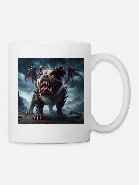 Molosse des Abysses à Yeux Rouges - Mug blanc - blanc