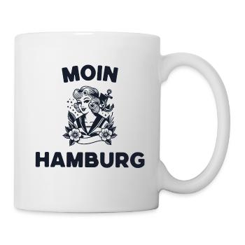 Moin Hamburg Vintage  - Tasse - Weiß - Rechts