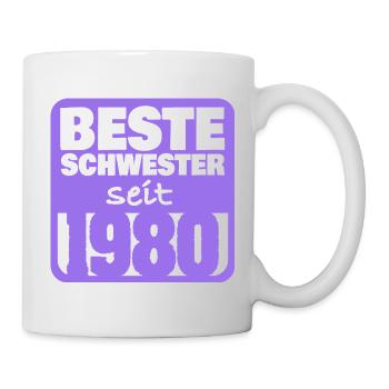 Schwesterchen 1980 - Tasse - Weiß - Rechts