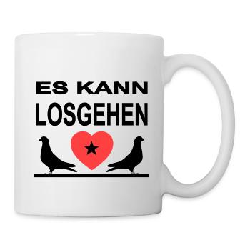 Tauben - Tasse - Weiß - Rechts
