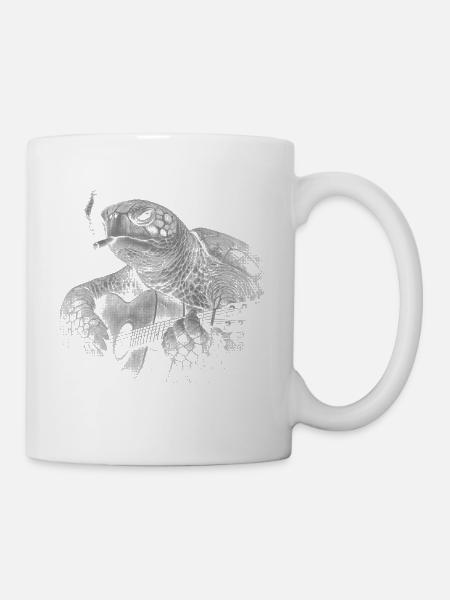 Turtle Night Guitar - Mug - white