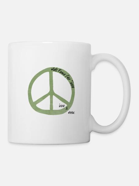 meh Peace - Tasse - Weiß