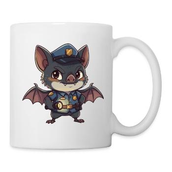 Fledermaus-Polizei Patrouille - Tasse - Weiß - Rechts
