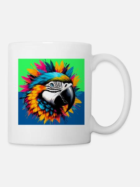 Papagei - Tasse - Weiß