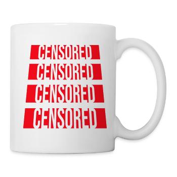 Censored Funny Statement Freedom Logo - Mug - white - Right