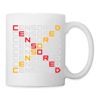 Censored Funny Statement Freedom Logo - Mug - white - Right