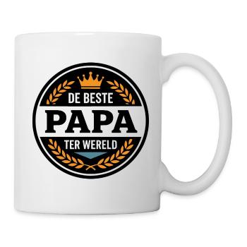 Leuk Vaderdag Shirt, Hoodie Beste Papa - Tasse - Weiß - Rechts