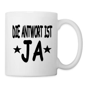 Ja - Tasse - Weiß - Rechts