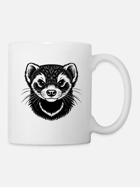 Frettchen - Tasse - Weiß