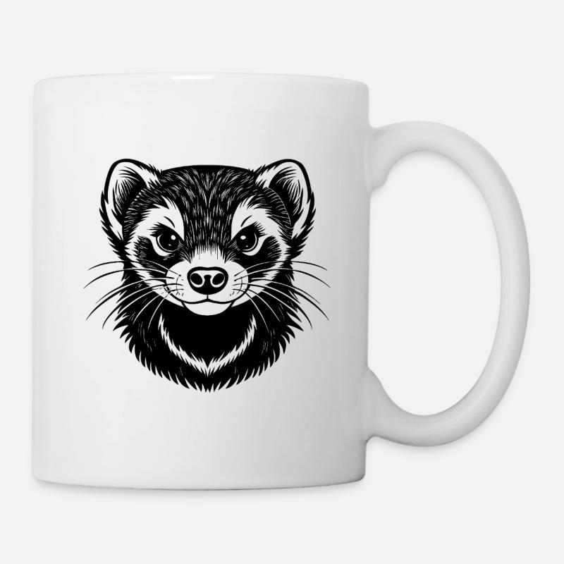 Frettchen - Tasse - Weiß