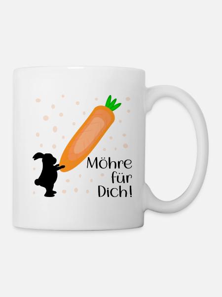 Karotte Möhre Osterhase - Tasse - Weiß