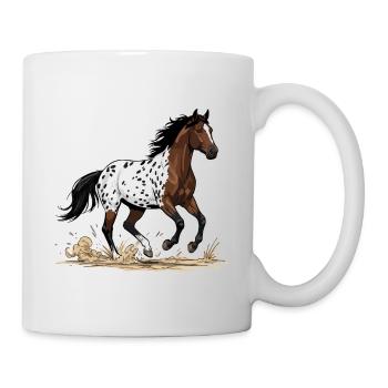 Cheval Appaloosa Galop Sauvage Équestre Mouchté - Mug blanc - blanc - Droite