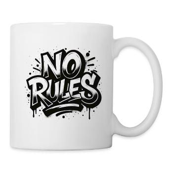 Keine Regeln Graffiti Design - Tasse - Weiß - Rechts
