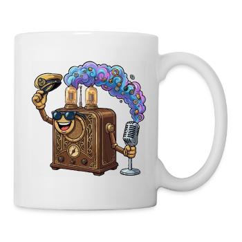 Radio vintage - Mug blanc - blanc - Droite