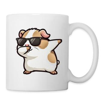 Cobaye en train de tapoter - Mug blanc - blanc - Droite