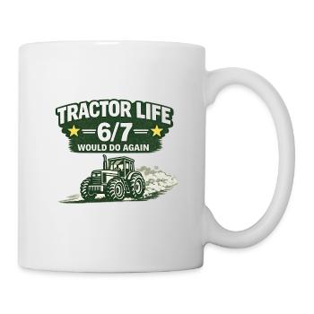 Camiseta Traktor Tractor Life 6/7 Farmer Humor - Mug blanc - blanc - Droite