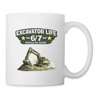 Excavator Life 6/7 Excavator Driver - Mug - white - Right