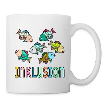 Inklusion Haltung Fische - Tasse - Weiß - Rechts