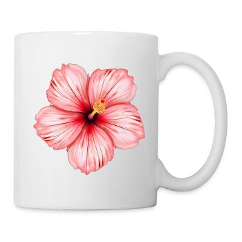 Hibiskus Blume - Tasse - Weiß - Rechts