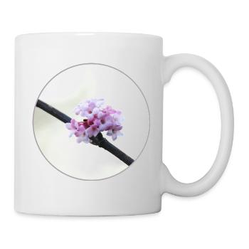 delicate pink-white blossom white blossom pink flower - Mug - white - Right