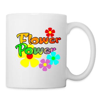 Flower Power  - Tasse - Weiß - Rechts