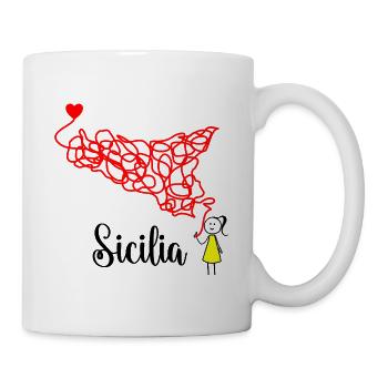 Sizilien  - Tasse - Weiß - Rechts