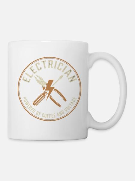Elektriker Kaffee Spannung - Tasse - Weiß