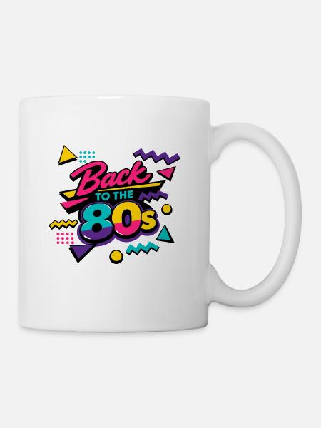 Back to the 80s Neon Retro - Tasse - Weiß