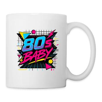 80s Baby Neon Retro - Tasse - Weiß - Rechts