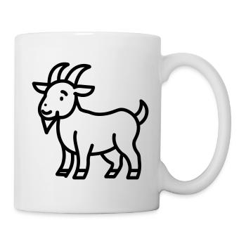 Ziege - Tasse - Weiß - Rechts