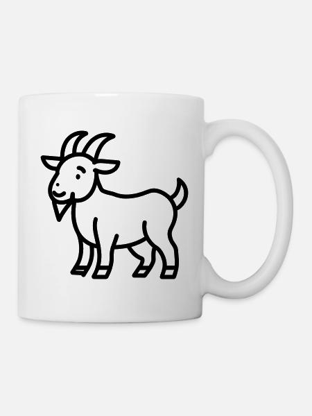 Ziege - Tasse - Weiß