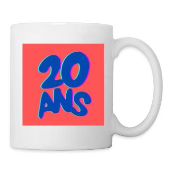 20. 20th ANNIVERSARY. 20 YEARS ANNIVERSARY. 20 YEARS. - Mug - white - Right