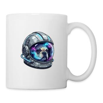 Astronauten Hund Frenchie Space - Tasse - Weiß - Rechts