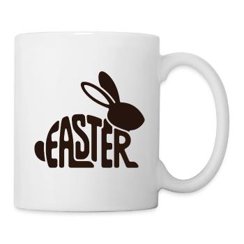 Forme faute de frappe du lapin de Pâques - Mug blanc - blanc - Droite