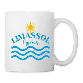 Limassol-Zypern-Sonnenwellen - Tasse - Weiß - Rechts