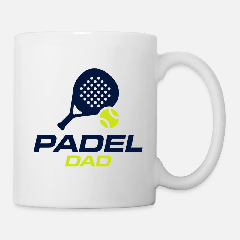 Chemise drôle Padel Dad Cadeau - Mug blanc - blanc