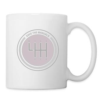 Manualschaltung Emblem Save the Manuals - Tasse - Weiß - Rechts