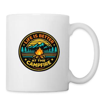 Campfire Life: Nature & Warmth - Mug - white - Right